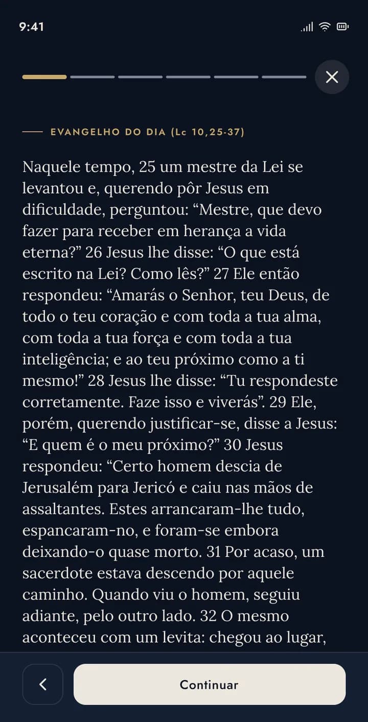 Evangelho do dia no aplicativo